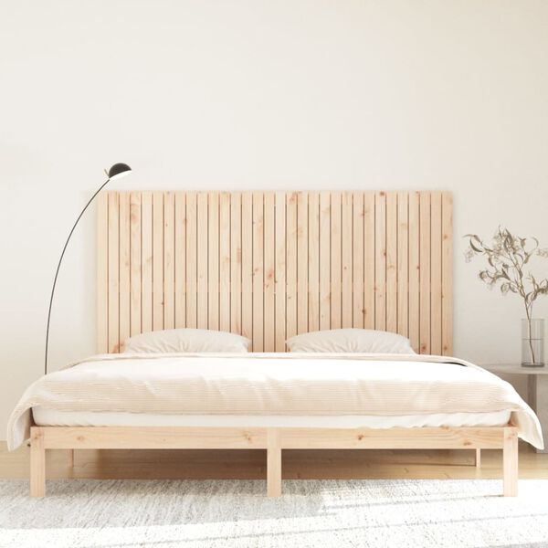 vidaXL Wall Headboard 204x3x110 cm Solid Wood Pine