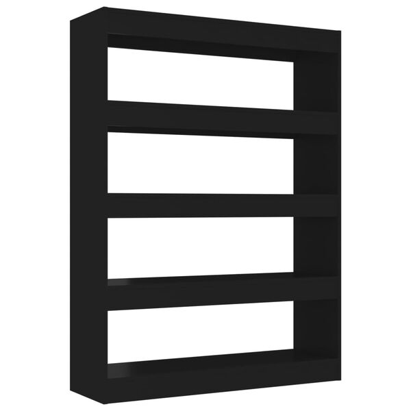 vidaXL Book Cabinet/Room Divider Black 100x30x135 cm