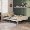 vidaXL Bed Frame without Mattress White Solid Wood Pine 160x200 cm