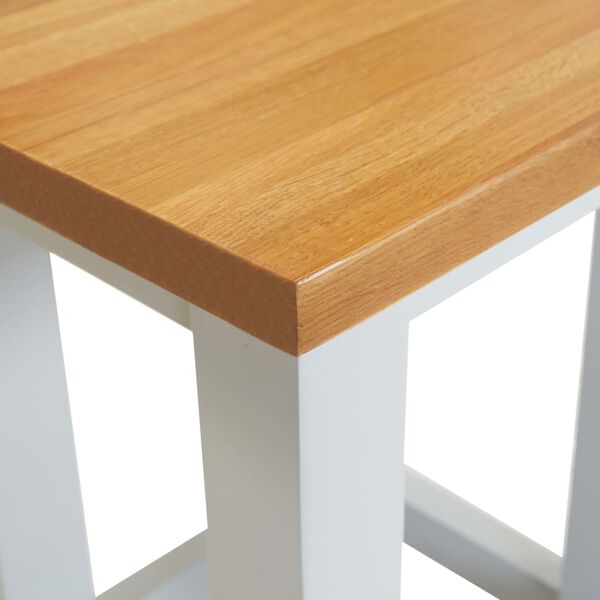 vidaXL End Table 27x24x37 cm Solid Oak Wood