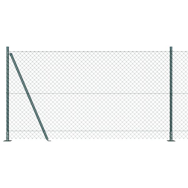 vidaXL Fence Post Green 10 x 1.2 m (40 x 40 mm mesh) Steel and PVC