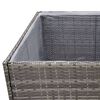 vidaXL Garden Planter Grey 157x80x80 cm Poly Rattan