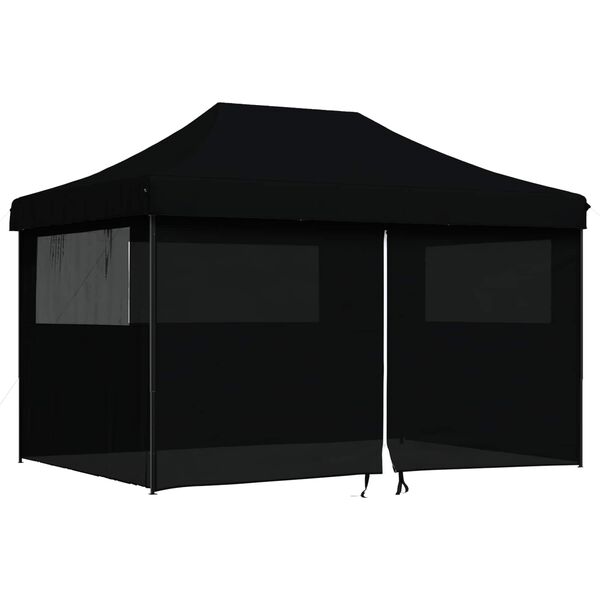 vidaXL Party Tent Folding Black 279 x 410 x 315 cm Oxford Fabric