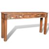vidaXL Console Table with 3 Drawers Reclaimed Wood