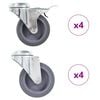 vidaXL 8 pcs Bolt Hole Swivel Casters 75 mm