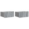 vidaXL Wall-Mounted Bedside Cabinet 2 pcs Grey Sonoma