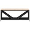 vidaXL Firewood Rack with Wooden Top Black 100.5x35.5x40 cm