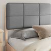 vidaXL Bed Frame with Upholstered Headboard Light Grey 200 x 200 cm