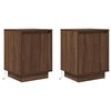 vidaXL Bedside Cabinets with LED Lights&nbsp;2 pcs Brown Oak 38x34x50 cm
