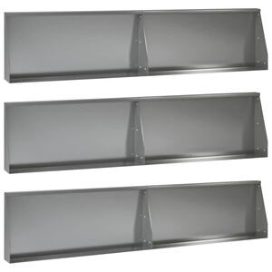 vidaXL Retaining Wall 6 pcs 100 x 12 x 40 cm Galvanised Steel Silver