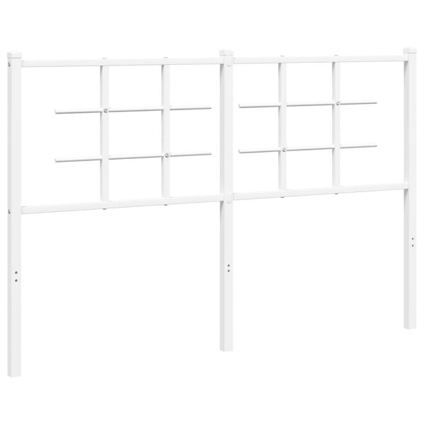 vidaXL Metal Replace Headboard White 135 cm