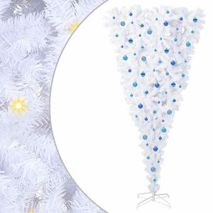 vidaXL Artificial Christmas Tree with Stand White 240 cm PVC and Steel