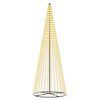 vidaXL LED Christmas Tree 385 cm 1148 LEDs Warm White Steel Black