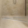 vidaXL 360&deg; Shower Drain with Slim Model Silver 100 cm