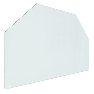 vidaXL Fireplace Glass Plate Hexagon 80x50 cm