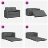 vidaXL Folding Sofa Bed Dark Grey 112 x 60 x 55 cm Fabric