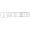 vidaXL Outdoor Dog Kennel Galvanised Steel 26.62 m&sup2;