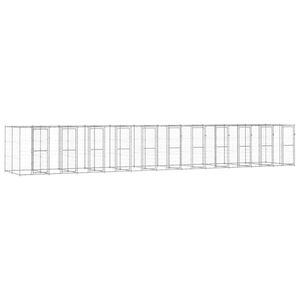 vidaXL Outdoor Dog Kennel Galvanised Steel 26.62 m&sup2;