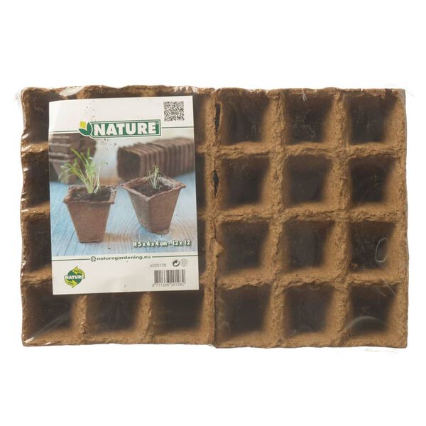 Nature Peat Pots 144 pcs 4x4x5 cm 6020128