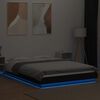 vidaXL Bed Frame with LED Lights without Mattress Black 120x200cm