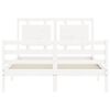vidaXL Bed Frame without Mattress White 140x190 cm Solid Wood
