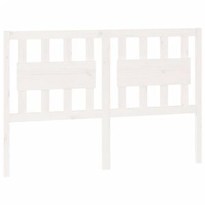 vidaXL Bed Headboard White 145.5x4x100 cm Solid Wood Pine