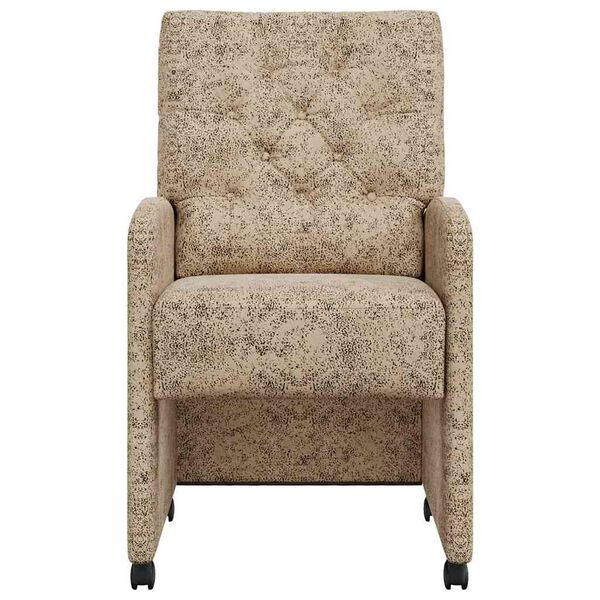 vidaXL Dining Chairs with Wheels 2 pcs Light grey 58 x 67 x 97 cm