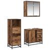 vidaXL Bathroom Furniture Set with Door 3 pcs Old Wood Engineered Wood