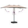 vidaXL Garden Parasol Taupe 385 x 209 x 244 cm Fabric