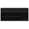 vidaXL Shoe Bench Black 102x30.5x45 cm Engineered Wood
