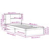 vidaXL Bookcase Bed without Mattress White 100x200cm Solid Wood Pine