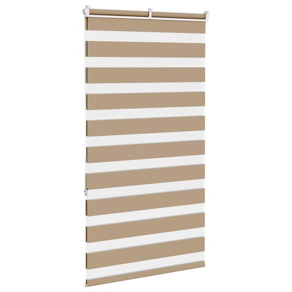 vidaXL Zebra Blind Sand Brown 75x150 cm Fabric Width 70.9 cm Polyester