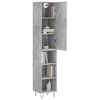 vidaXL Highboard Concrete Grey 34.5x34x180 cm Engineered Wood