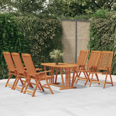 vidaXL Folding Garden Chairs 6 pcs Solid Wood Eucalyptus