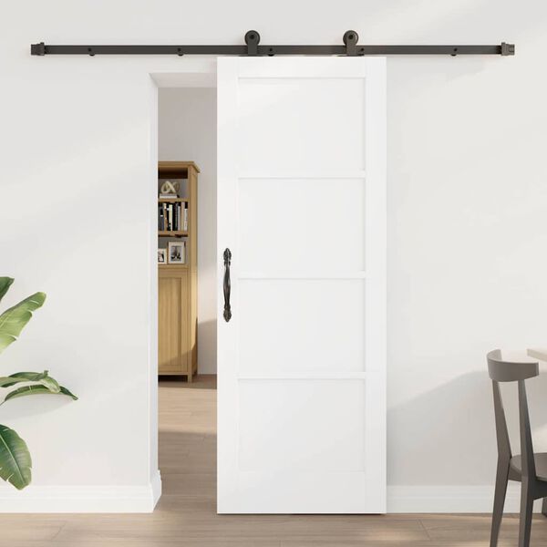 vidaXL Sliding Door ORKDAL White 73.5 x 198.5 cm Solid Pine Wood