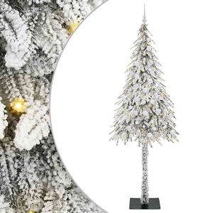 vidaXL Christmas Tree with 300 LEDs White 210 cm PE and Steel
