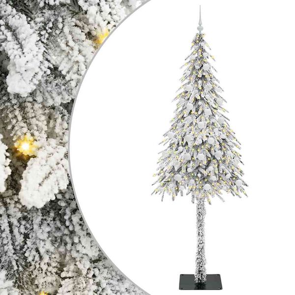 vidaXL Christmas Tree with 300 LEDs White 210 cm PE and Steel