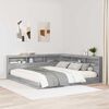 vidaXL Bookcase Bed Grey sonoma 180 x 200 cm Engineered wood
