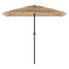 vidaXL Garden Parasol with Steel Pole Brown 248x248x248 cm