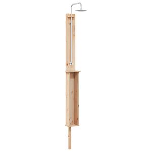 vidaXL Outdoor Shower 246 cm Solid Pine Wood and Stainless Steel