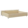 vidaXL Bed Drawers 2 pcs White Engineered Wood and Faux Leather