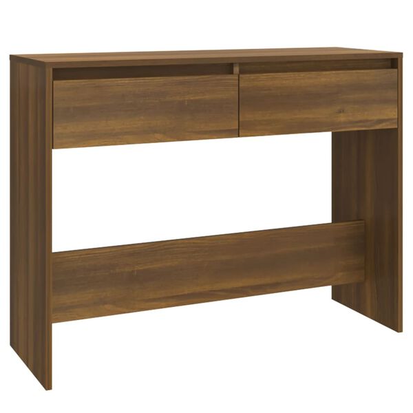 vidaXL Console Table Brown Oak 100x35x76.5 cm Engineered Wood