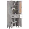vidaXL Highboard Grey Sonoma 69.5x34x180 cm Engineered Wood