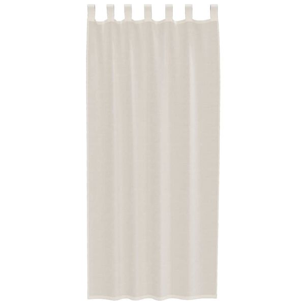 vidaXL Voile Curtains with Tab Top 2 pcs Cream
