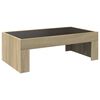 vidaXL Coffee Table with Infinity LED Sonoma Oak 90x50x30 cm