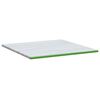 vidaXL Mattress Topper White and Green 200 x 200 x 6 cm Jaquard Fabric
