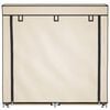vidaXL Shoe Cabinet with Cover Cream 115x28x110 cm Fabric