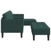vidaXL Sofa Set with Cushion 2 pcs Dark Green Polyester