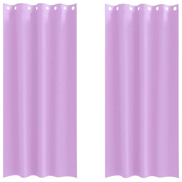 vidaXL Blackout Curtains with Rings 2 pcs Purple 260 x 140 cm