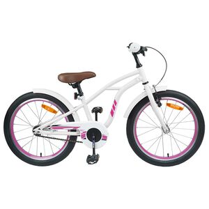 vidaXL Kids Bike 20'' for 6-11 Years Old White